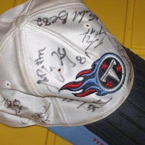 Reebok NFL Tennessee Titans Ball Cap Multiple Player Autographs
